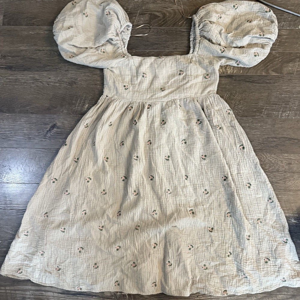 Women's Babydoll‎ Gauze Dress Puff Short Sleeve Cottagecore Peasant XL